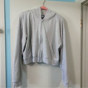 terry fleece boyfriend TNA zip-up